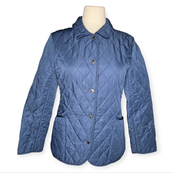 Steve & Barry's Jackets & Blazers - Steve & Barry’s Blue Quilted Snap Barn Jacket Women’s M Lightweight Coat